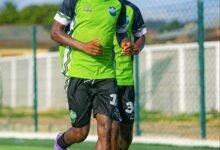 Dreams FC players celebrating Saturday's win