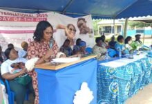 Mrs Hilda Amegatsi speaking at the event