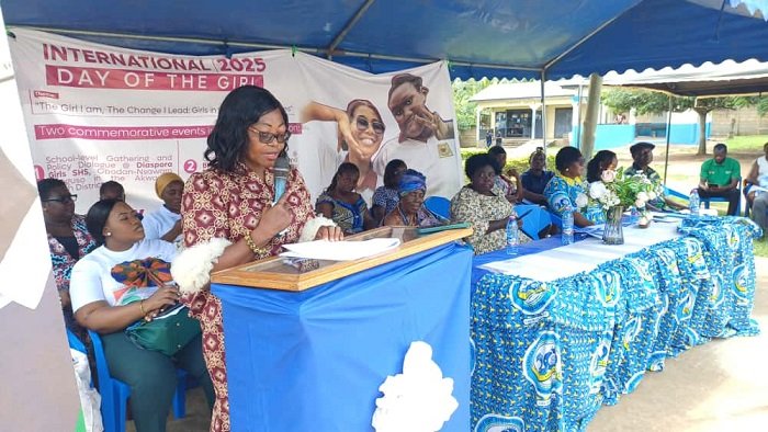 Mrs Hilda Amegatsi speaking at the event