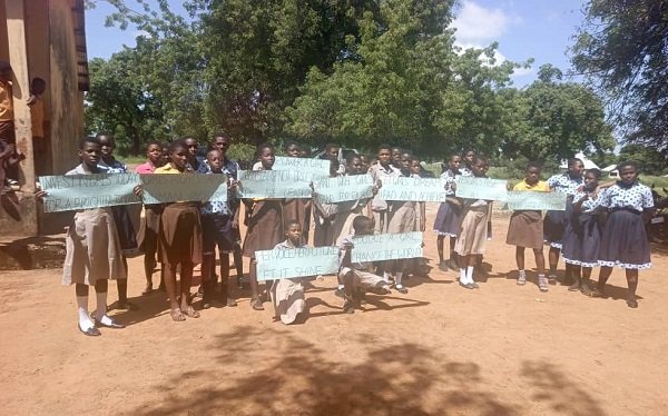 • Learners from Vunania JHS during the programme