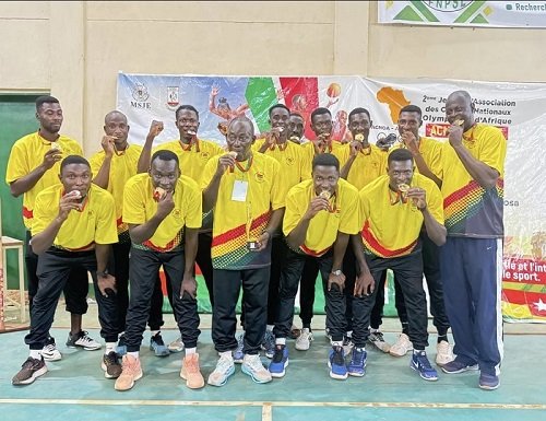 The victorious Ghana volleyball team