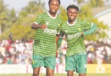 • Gold Stars players celebrating the lone goal