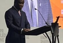 Mr Felix Kwakye-Ofosu (inset) addressing participants at the IPR conference