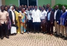 • Mr Ali Adolf John Mburudiba (middle) with the Internal Auditors