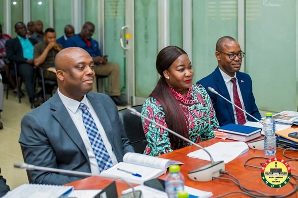 • Mrs Justina Nelson (middle) at the PAC sitting