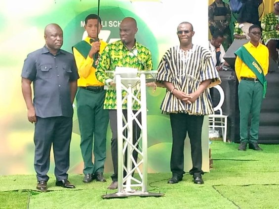 Mr Haruna Iddrisu (middle) pseaking at the ceremony