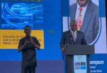 • Mr Nyarko Ampem (right) speaking at the function