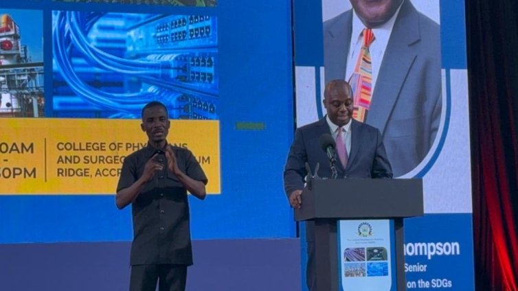 • Mr Nyarko Ampem (right) speaking at the function