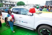 Ms Ferguson-Haizel with her prize