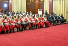 • President Mahama addressing the Judges