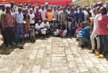 • Farmers, CSIR-CRI officers after the programme