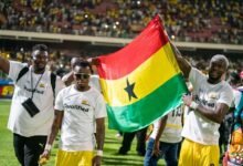 • Players in a lap of honour to acknowledge cheers from fans