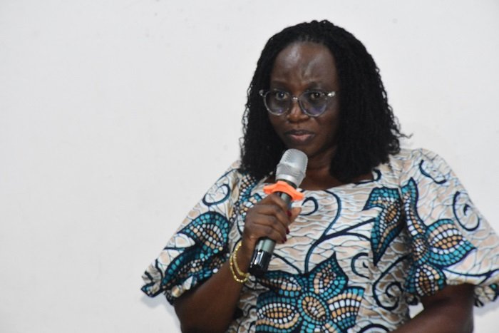 • Mrs Lilian Baeka (insert) addressing the MMDCEs