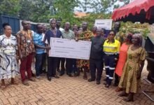 • The beneficiary businesses receiving a dummy cheque