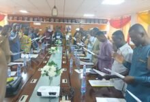 Members of reconstituted BRCC being sworn into office