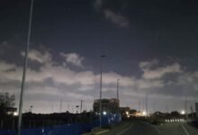 The malfunctioning streetlights on the Tema Motorway Interchange Photo Victor A Buxton