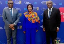 Vice Presedent Opoku-Agyemang with the delegation