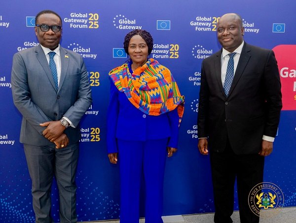 Vice Presedent Opoku-Agyemang with the delegation