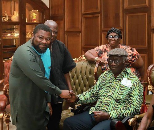 The delegation with former President Kufuor