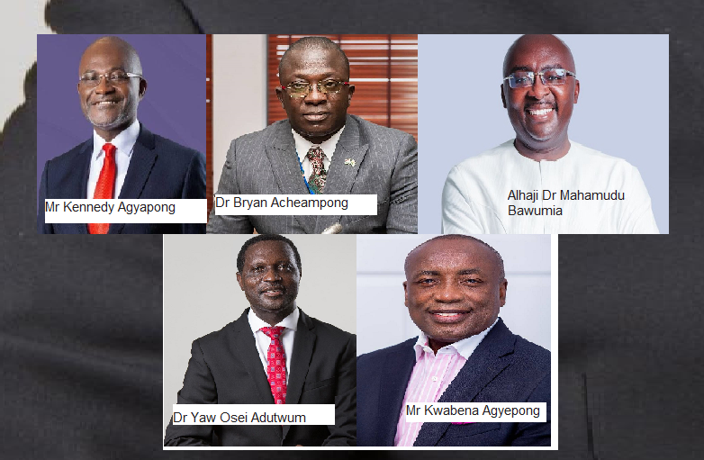 Mr Kennedy Agyapong • Dr Bryan Acheampong • Alhaji Dr Mahamudu Bawumia • Dr Yaw Osei Adutwum • Mr Alhassan Fusheini (in smock) answering questions before the Committee on Local Government and Rural Development • Mr Kwabena Agyepong