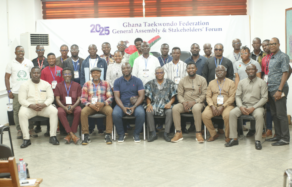 • Executives and delegates after the meeting