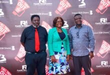 • Dr Kenneth Hammond-Aryee (left), Rev. Mrs Catherine Onwioduokit (middle), and Cyril Gockel, Head, Brands and Marketing - 3Music TV