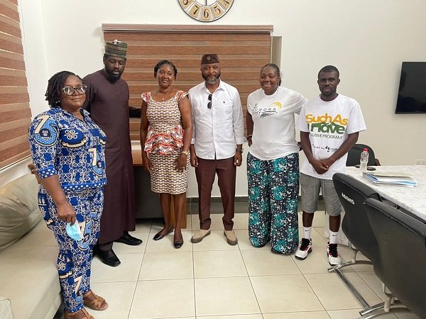 • Mr Owusu-Koramoah (second left), with Mr Ampofo Ankrah (third right) and Madam Commodore-Topper and other dignitaries