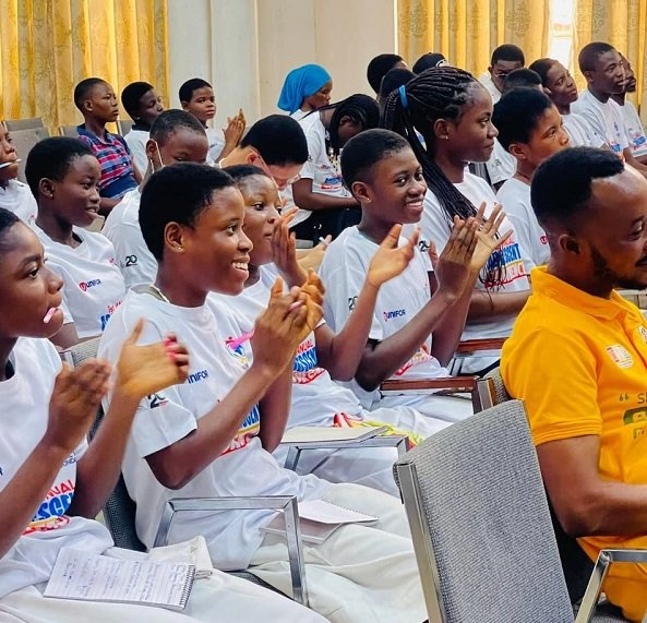 Some adolescent girls and boys at the programme