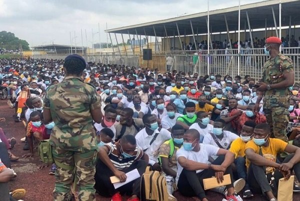 Applicants at the recruitment centre