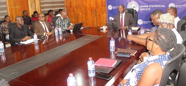 • Dr Alhassan Iddrisu (head of table) addressing the press Photo: Ebo: Gorman