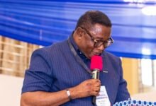 • Mr Afriyie-Ankrah (inset) addressing participants at the event