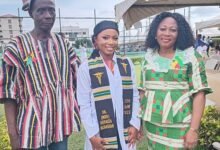 Dr Alhassan (middle) with her mother, Clara Awampaga (right) and uncle, Mr Karim Braimah (left)