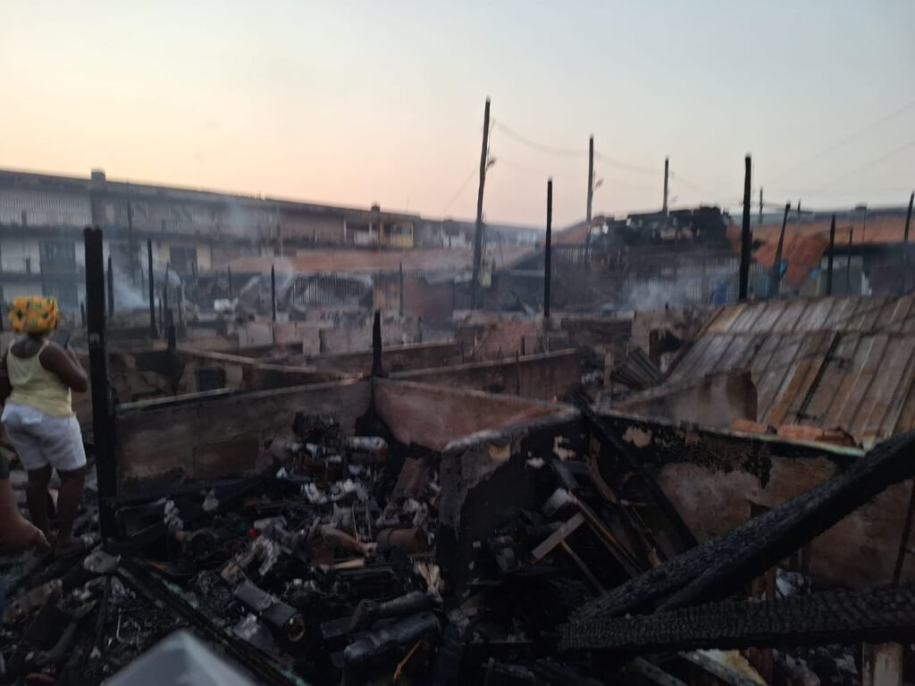 • Portions of the Dansoman Market after the blaze