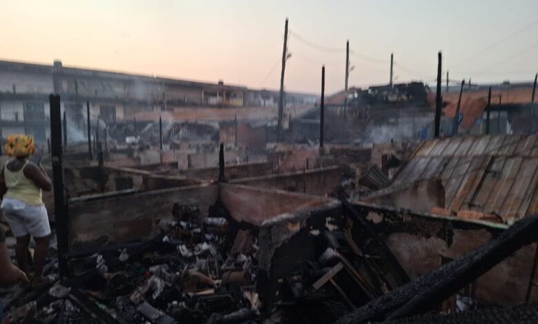 • Portions of the Dansoman Market after the blaze