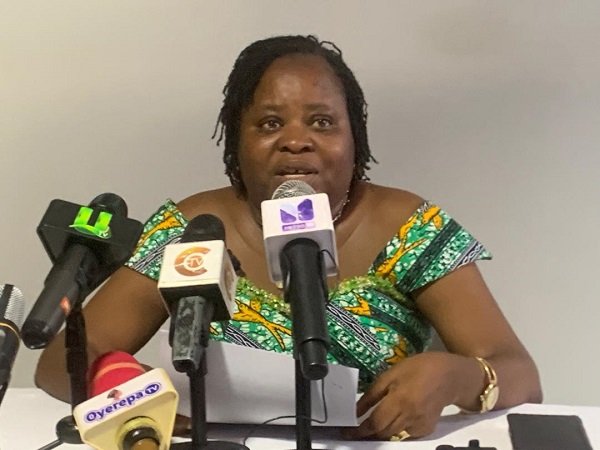 Mrs Esi Denyoh speaking at the press conference (1)