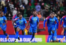 DR Congo players celebrating their victory