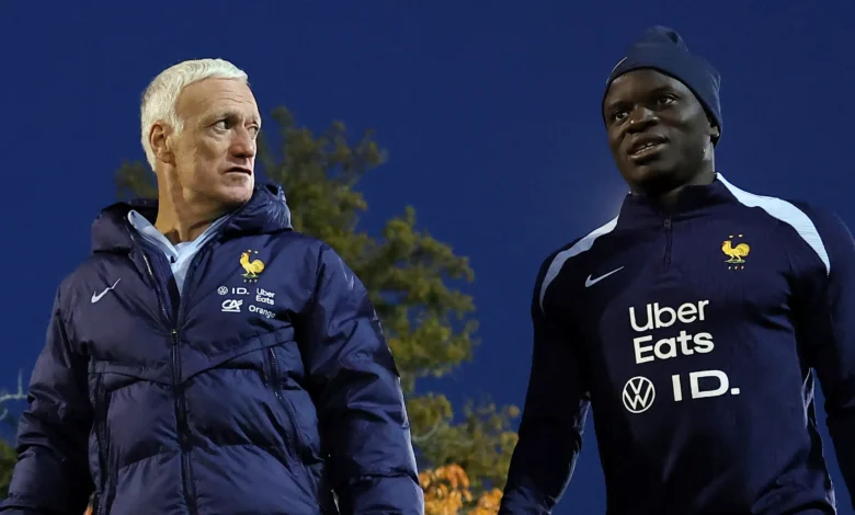 Didier Deschamps (left) with N’Golo Kante