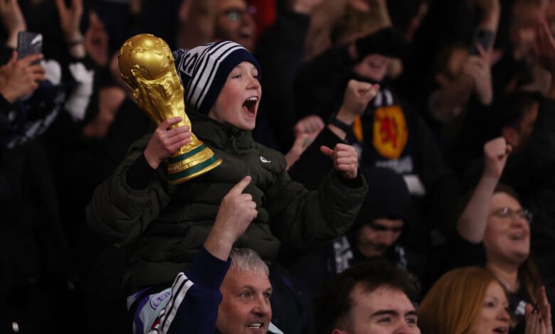 Football fans at a FIFA World Cup game