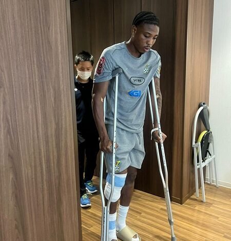 • Francis Abu after his surgery in Japan