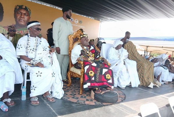 • Togbui Sri seated in state during the celebration