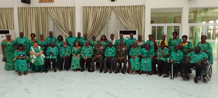 • Brig General Kwateng (seventh from right) with some members after the launch