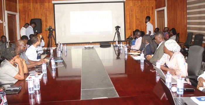 • Some media personnel and GSS staff at the event Photo: Ebo Gorman