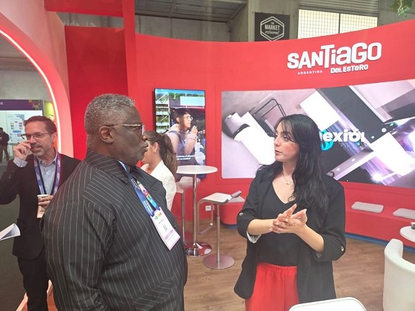 Hon. Alfred Allotey-Gaisie at the exhibition center in the City of Santiago del Ester.