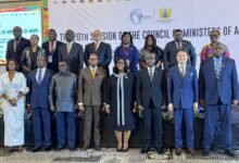 Mrs Ziwu (fourth from right), Mr Twebaze (third from right), Mr Ntsima (fourth from left), Mrs Issahaque (right behind) with other dignitaries at the event
