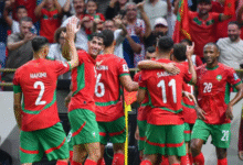 Moroccan players celebrating a recent victory