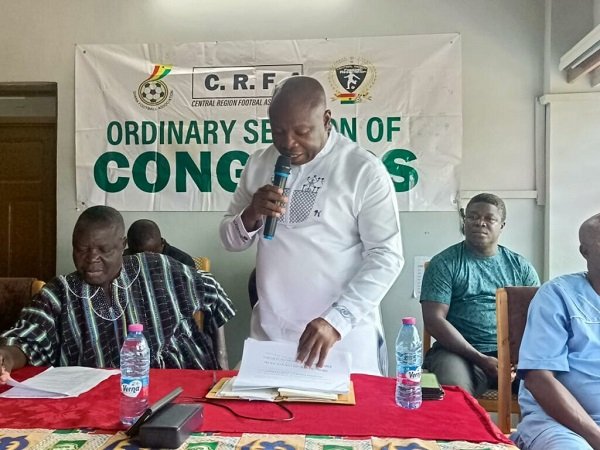 • Mr Samuel Aboabire delivering his address at the Congress