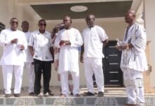 Mr Lamptey (middle) speaking during the event