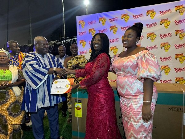 • One of the awardees receiving her award