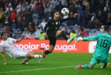Portugal's Joao Felix misses a chance to score