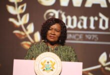 Prof Opoku-Agyemang delivering the address